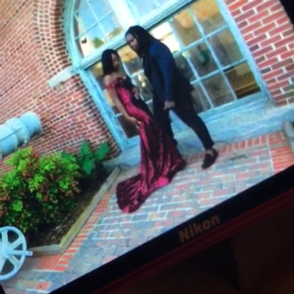 Wine Colored Prom Dress